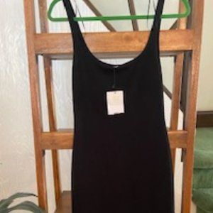 Zara Black Cotton/Stretch Tank Dress